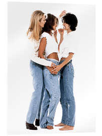 Acrylglasbild Rachel, Monica und Phoebe