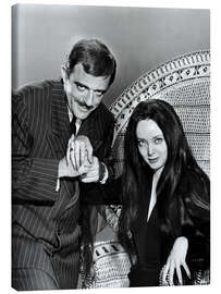 Leinwandbild The Addams Family - John Astin, Carolyn Jones, 1964-66