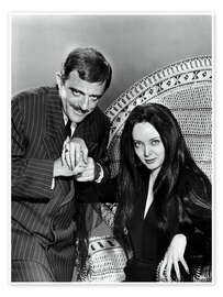 Wandbild The Addams Family - John Astin, Carolyn Jones, 1964-66