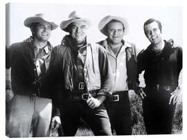 Leinwandbild Bonanza - Michael Landon, Lorne Greene, Dan Blocker, Pernell Roberts