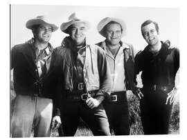 Quadro em plexi-alumínio Bonanza - Michael Landon, Lorne Greene, Dan Blocker, Pernell Roberts