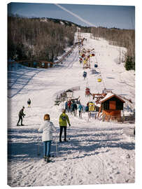 Leinwandbild 60er Seilbahn - Vintage Ski Collection