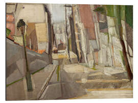 Aluminium print The Street Lamp in Pink and Green - Georges Valmier