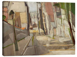 Leinwandbild Die Straßenlaterne in Rosa und Grün - Georges Valmier