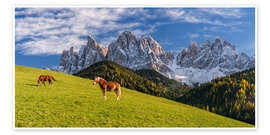 Poster Herbst im Villnößtal Südtirol