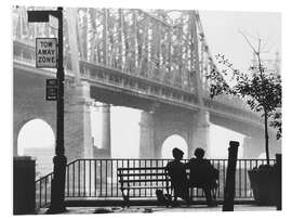 Hartschaumbild Diane Keaton und Woody Allen - Manhattan, 1979