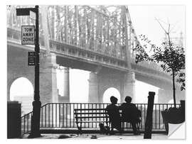 Wandsticker Diane Keaton und Woody Allen - Manhattan, 1979