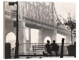 Holzbild Diane Keaton und Woody Allen - Manhattan, 1979