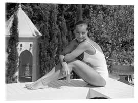 Acrylglasbild Romy Schneider - Der Swimmingpool, 1969
