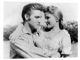 Acrylglasbild Elvis Presley und Debra Paget - Pulverdampf und heiße Lieder