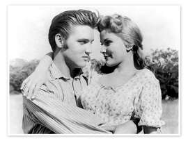 Poster Elvis Presley und Debra Paget - Pulverdampf und heiße Lieder