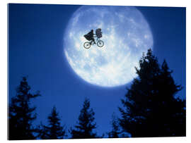 Acrylglasbild E.T. - Der Außerirdische, 1982, das fliegende Fahrrad