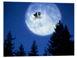 Hartschaumbild E.T. - Der Außerirdische, 1982, das fliegende Fahrrad