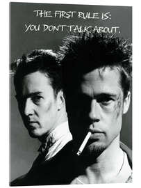 Acrylglasbild First Rule of the Fight Club - Edward Norton and Brad Pitt