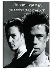 Leinwandbild First Rule of the Fight Club - Edward Norton and Brad Pitt