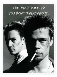 Poster First Rule of the Fight Club - Edward Norton and Brad Pitt