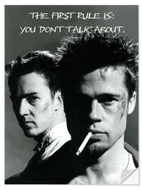 Wandsticker First Rule of the Fight Club - Edward Norton and Brad Pitt