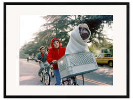 Gerahmter Kunstdruck E.T. - Der Außerirdische, 1982, Fahrradszene
