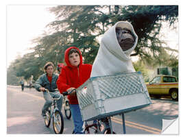 Wandsticker E.T. - Der Außerirdische, 1982, Fahrradszene