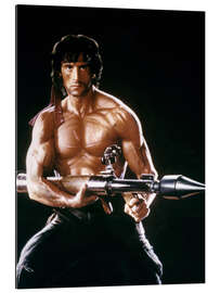 Quadro em plexi-alumínio Sylvester Stallone - Rambo II