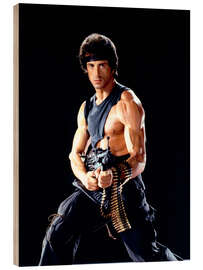 Holzbild Sylvester Stallone - Rambo I