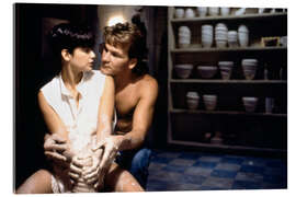 Acrylglasbild Demi Moore und Patrick Swayze, die Töpferszene