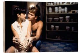 Stampa su legno Demi Moore and Patrick Swayze, the pottery scene