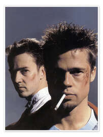 Wandbild Edward Norton und Brad Pitt - Fight Club, 1999