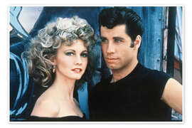 Poster Olivia Newton-John und John Travolta, Grease 1978