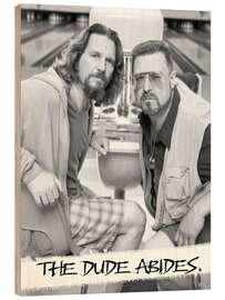Holzbild Jeff Bridges und John Goodman - The Big Lebowski, 1997