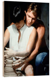 Stampa su legno Demi Moore and Patrick Swayze