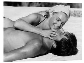 Acrylglasbild Der Swimmingpool - Romy Schneider und Alain Delon