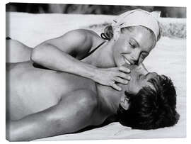 Leinwandbild Der Swimmingpool - Romy Schneider und Alain Delon