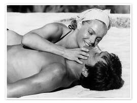Wandbild Der Swimmingpool - Romy Schneider und Alain Delon