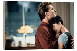 Holzbild Patrick Swayze und Demi Moore