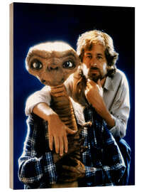 Stampa su legno Steven Spielberg and ET