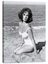 Leinwandbild Elizabeth Taylor am Strand