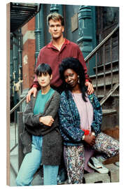Stampa su legno Patrick Swayze, Demi Moore and Whoopi Goldberg - Ghost