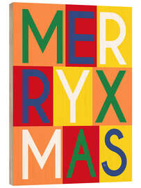 Holzbild Merry Xmas - Martina