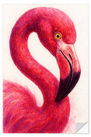 Wandsticker Pinker Flamingo