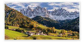 Poster Hersbt im Villnößtal Südtirol