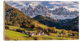 Holzbild Hersbt im Villnößtal Südtirol - Achim Thomae