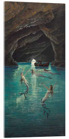 Acrylglasbild Fischer und Meerjungfrauen in der Grotte auf Capri - Hermann Corrodi