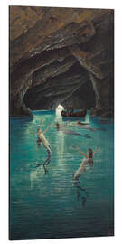 Alubild Fischer und Meerjungfrauen in der Grotte auf Capri - Hermann Corrodi