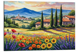 Alubild Landschaft in der Provence