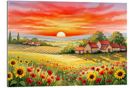 Gallery Print Sonnenuntergang auf den Feldern