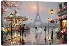 Leinwandbild Romantik in Paris