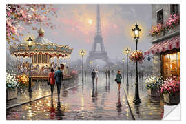 Wandsticker Romantik in Paris