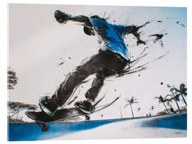 Acrylglasbild Blauer Skater - artill
