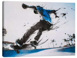 Leinwandbild Blauer Skater - artill